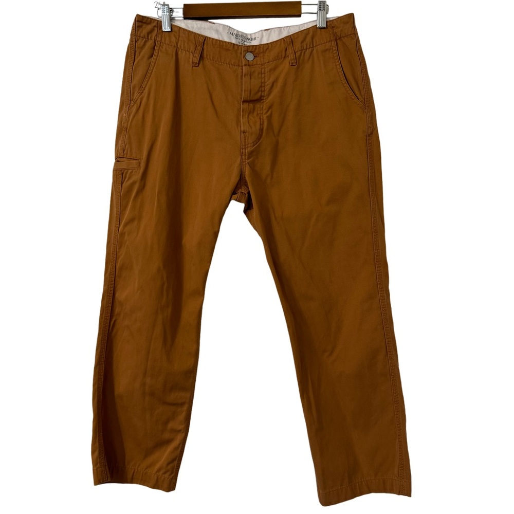 Maiden Noir Khaki Trousers Mens Sz 34 Slim Fit Cropped‎ Bronze Clay Japanese